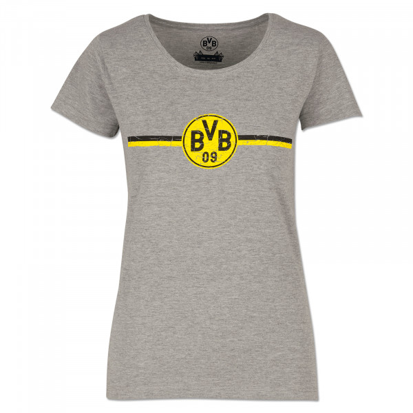 BVB T-Shirt with Logo grey melange women