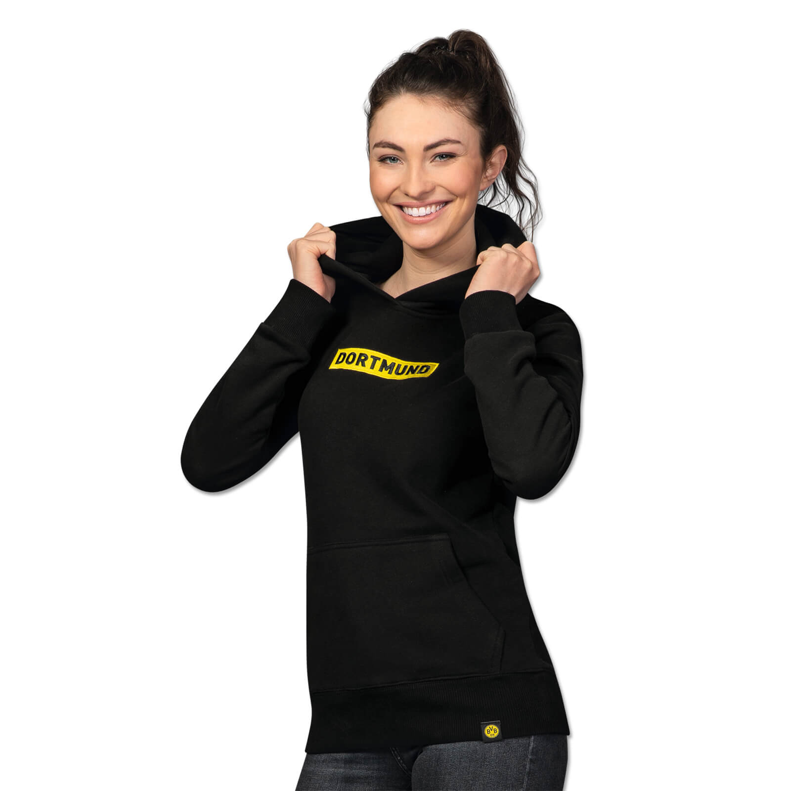BVB-Sweatshirt für Frauen Schwarz Borussia Dortmund ORIGINAL 