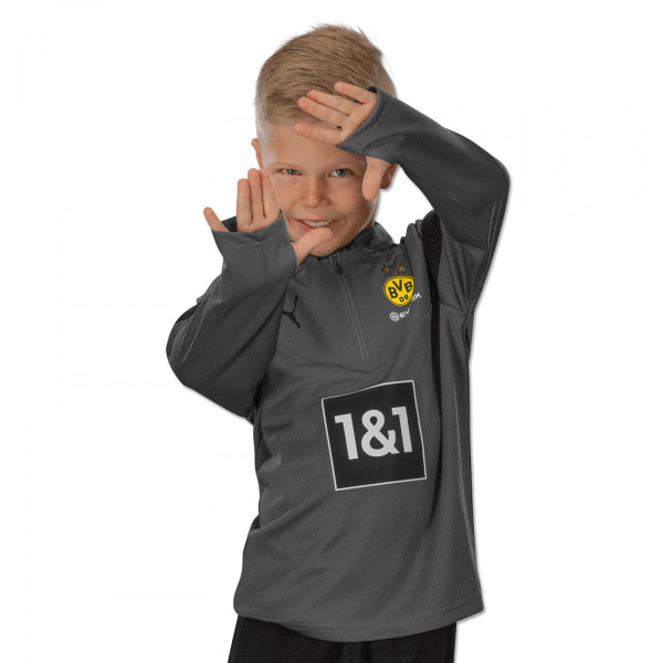 BVB training zip-shirt 22/23 (grey) kids
