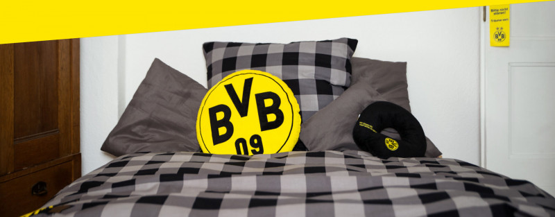Borussia Dortmund Biancheria da letto GELBE WAND nero-giallo 155x220 